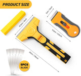 FOSHIO Razor Blade Scraper Tool Single Edge Razor Scraper Set with 15pcs Blade Cleaning Scraper Tool