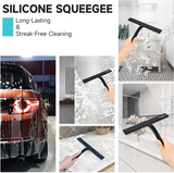 FOSHIO Silicone Water Wiper Squeegee Household Cleaning Shower Scraper