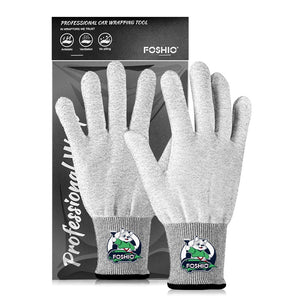 FOSHIO Carbon Fiber Wrapping Glove Anti-Static Vinyl Working Glove for Vinyl Wrap