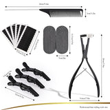 FOSHIO Tape in Hair Extension Kits Hair Sealing Pliers Comb Hair Styling Tool