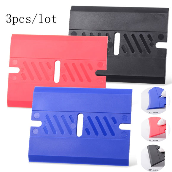 FOSHIO 3PCS Vinyl Squeegee Window Tint Wrapping Tool for Glue Remover