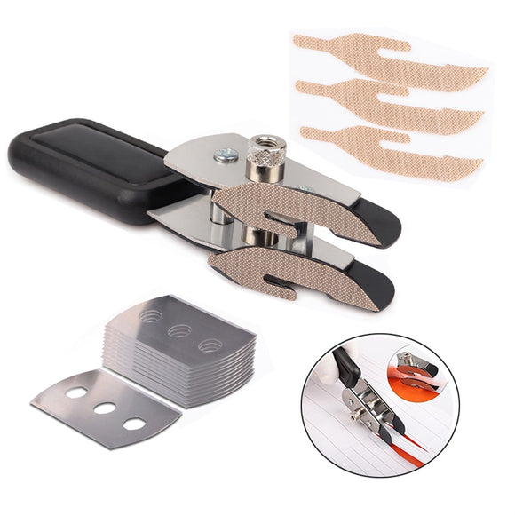 FOSHIO Double-headed Vinyl Cutter Knife Slitter +10pcs Blade Wallpaper Window Film Car Wrap Cutting Tool