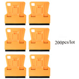 FOSHIO Wholesale 200PCS Mini Double Edge Plastic Razor Cleaning Scraper for Old Glue Sticker Remove