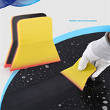 FOSHIO 2PCS PPF Tint Wrap Squeegee 3-layers Rubber Protective Paint Pro Squeegee