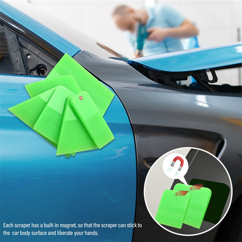 3 Sizes Magnet PPF Film Squeegee Kit,TPU Rubber Small Squeegee,Car  Windshield Squeegee,Decal Applicator Tool,Vinyl Wrap Scraper and Cars  Window Tint