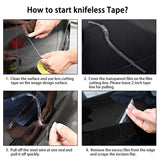 FOSHIO 50M Vinyl Wrap PPF Knifeless Tape Cutting Line Car Stickers Cut Tool Auto Paint Protective Film Cutter