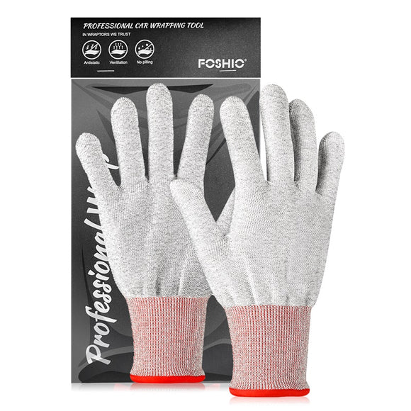 FOSHIO 4Pairs Working Gloves Vinyl Wrap Carbon Fiber Gloves for Car Wrapping