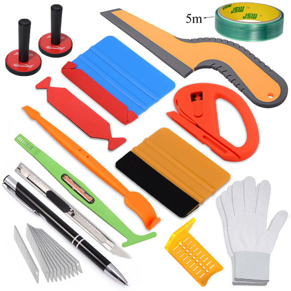 FOSHIO Vinyl Wrap Car Tools Kit Window Tint Heat Gun Hot Air Gun Wrapping Squeegee Scraper Auto Accessories