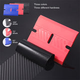FOSHIO 3PCS Vinyl Squeegee Window Tint Wrapping Tool for Glue Remover