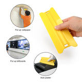 FOSHIO Yellow Gliding Vinyl Window Tint Car Wrap Film Installation Squeegee Tool