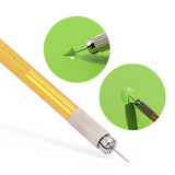 FOSHIO 2in1 Utility Knife Car Sticker Decals Cutting Tools Vinyl Wrap Air Bubble Remove Pen