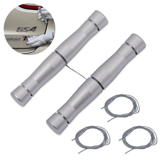 FOSHIO Car Surface Logo Body Sign Remover Tool Metal Wire Tape Vinyl Wrapping Tool