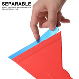 FOSHIO Long Handle Triangle Vehicle Car Tint Window Glass Water Wiper Vinyl Wrapping Squeegee