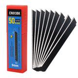 FOSHIO 50pcs 30/60 Degree Carbon Steel Blades Snap Off Blade for Art Knife Car Vinyl Film Wallpaper Cutting Tool