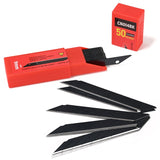 FOSHIO 50pcs 30/60 Degree Carbon Steel Blades Snap Off Blade for Art Knife Car Vinyl Film Wallpaper Cutting Tool
