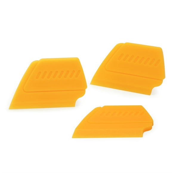 FOSHIO 3pcs Vinyl Tint Plastic Squeegee Window Glass Water Cleaning Scraper