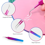 FOSHIO 2PCS Tweezers Vinyl Car Wrapping Remover Plier Window Tint Craft Weeding Hand Tools