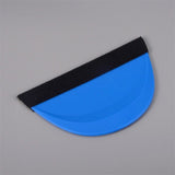 FOSHIO Blue Squeegee with Fabric Felt Moon Shape Scraper Vinyl Car Wrap Tool Window Tint Tools