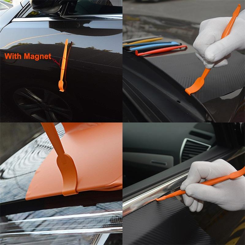 Pro Vinyl Wraps Applicator Tool Kit Window Tint Film Car Wrapping Tools  Includes Felt Squeegees, Plastic Scraper, Wrap Knife and Blades, Magnetic