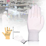 FOSHIO 6Pairs White Work Gloves Anti-static Vinyl Wrap Tint Work Gloves Household Cleaning Gloves