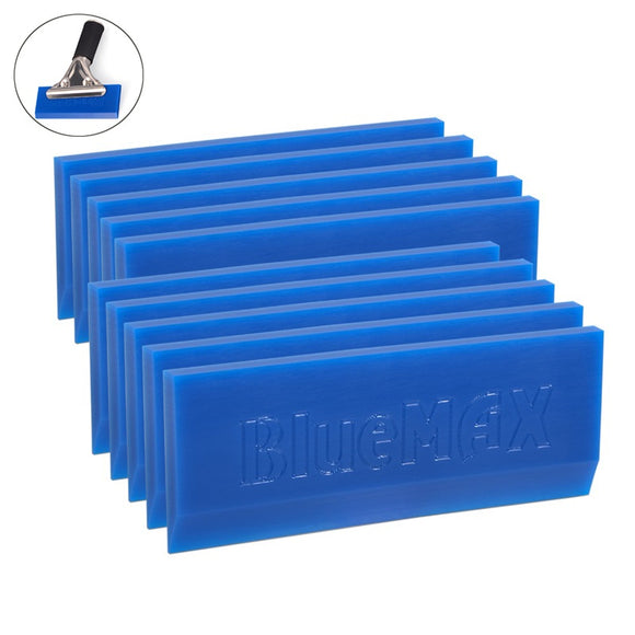 FOSHIO 10PCS BLUEMAX Rubber Squeegee Blades Snow Shovel Silicon Car Wrapping Water Wiper 