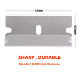 FOSHIO 1.5inch Stainless Steel Blades Single Edge Razor Blade Glue Sticker Remover
