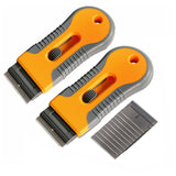 FOSHIO Retractable Razor Cleaning Blades Scraper Old Glue Label Remover  with 10PCS Replaceble Blades