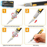 FOSHIO Vinyl Utility Knife Wrapping Paper Hobby Craft Cutting Knife Set